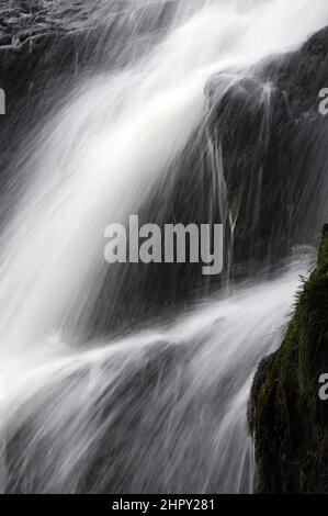 Rhaeadr Lliw, Afon Lliw, Gwynedd. Banque D'Images