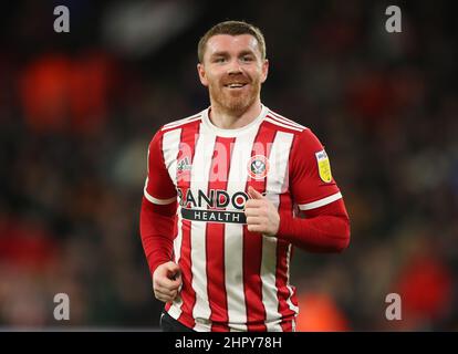 Sheffield, Angleterre, le 23rd février 2022. John Fleck de Sheffield Utd lors du match de championnat Sky Bet à Bramall Lane, Sheffield. Le crédit photo devrait se lire: Simon Bellis / Sportimage Banque D'Images