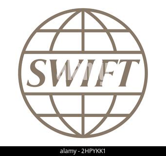 Société pour le monde Interbank Financial Telecommunications Swift logo Banque D'Images