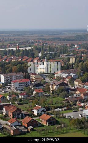 Grubisno Polje est une ville de Bjelovar Bilogora, Croatie Banque D'Images