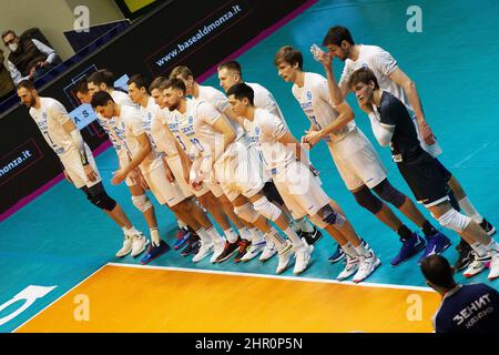 Arena di Monza, Monza, Italie, 24 février 2022, Joueurs de Zenit Kazan pendant les demi-finales - Vero Volley Monza vs Zenit Kazan - Volleyball coupe CEV hommes Banque D'Images