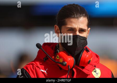 GIOVINAZZI Antonio (ita), Scuderia Ferrari F1-75 Portrait de pilote de réserve et d'essai pendant la séance d'avant-saison précédant le Championnat du monde de Formule 1 de la FIA 2022, sur le circuit de Barcelone-Catalunya, du 23 au 25 février 2022 à Montmelo, près de Barcelone, Espagne - photo Antonin Vincent / DPPI Banque D'Images