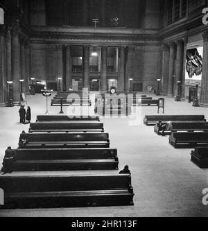 Salle d'attente principale, Union Station, Chicago, Illinois, États-Unis, Jack Delano, Office of War information des États-Unis/États-Unis Administration de la sécurité agricole, janvier 1943 Banque D'Images