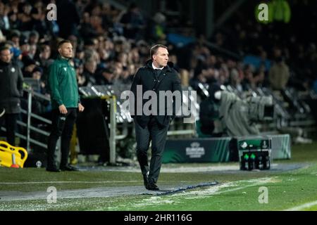 Randers, Danemark. 24th févr. 2022. Brendan Rodgers, responsable de Leicester City, vu lors du match de l'UEFA Europa Conference League entre Randers FC et Leicester City au Cepeus Park à Randers. (Crédit photo : Gonzales photo/Alamy Live News Banque D'Images