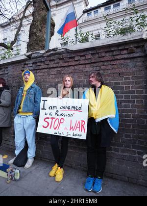 Londres fait preuve de solidarité avec l'Ukraine. Banque D'Images