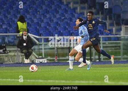 Rome, Italie. 24th févr. 2022. Felipe Anderson de SS LAZIO en action pendant le tournoi Knockout Round Play-offs Leg 2 - UEFA Europa League entre SS Lazio et FC Porto au Stadio Olimpico le 24th février 2022 à Rome, Italie. Crédit : Agence photo indépendante/Alamy Live News Banque D'Images