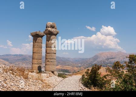 Historique Karakus (Blackbird) Tumulus dans Adiyaman Turquie Banque D'Images