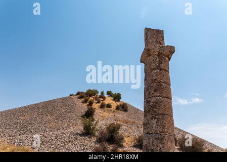 Historique Karakus (Blackbird) Tumulus dans Adiyaman Turquie Banque D'Images