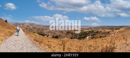 Historique Karakus (Blackbird) Tumulus dans Adiyaman Turquie Banque D'Images