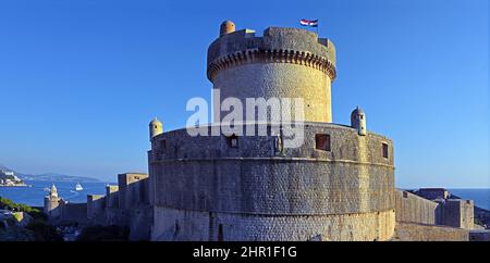 Forteresse de Minceta dans la vieille ville de Dubrovnik, Croatie, Dubrovnik Banque D'Images