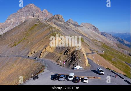Col du Galibier à 2642 mètres d'altitude, France, Savoie Hautes Alpes Banque D'Images