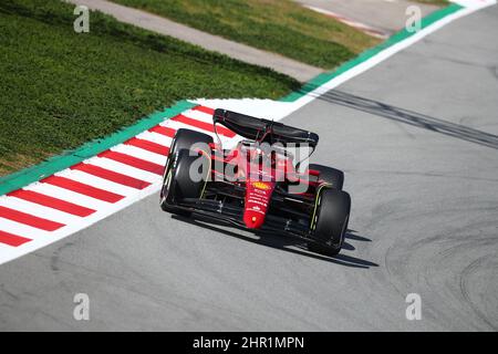 Circuit de Barcelone-Catalunya, Barcelone, Espagne, 24 février 2022, Charles Leclerc (mon) - Ferrari F1-75 pendant les essais pré-saison avant le Banque D'Images