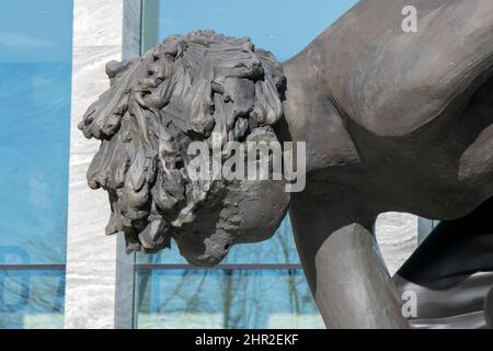 Détail de la tête à la Statue Amour ou générosité à Amsterdam pays-Bas 3-12-2021 Banque D'Images