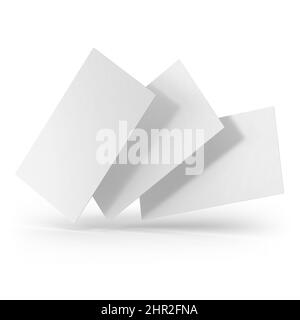 Rendu de la maquette de carte de visite 3D Banque D'Images