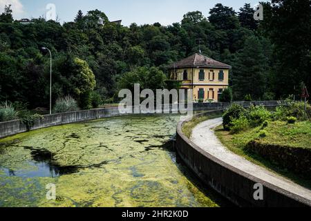 Italie, Lombardie, Trezzo sull'Adda, centrale hydroélectrique de Taccani Banque D'Images