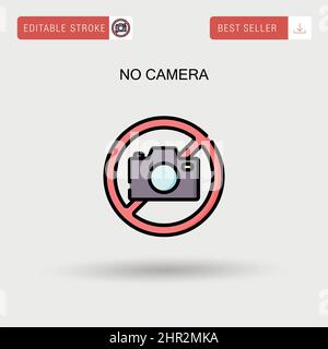 Aucune icône de vecteur simple de caméra. Illustration de Vecteur