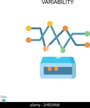 Icône de vecteur simple de variabilité. Modèle de conception de symbole d'illustration pour élément d'interface utilisateur Web mobile. Illustration de Vecteur