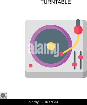 Icône de vecteur simple de plateau tournant.Modèle de conception de symbole d'illustration pour élément d'interface utilisateur Web mobile. Illustration de Vecteur