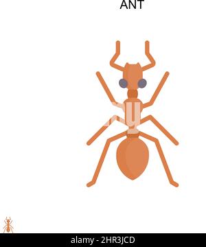 Icône de vecteur simple ANT.Modèle de conception de symbole d'illustration pour élément d'interface utilisateur Web mobile. Illustration de Vecteur