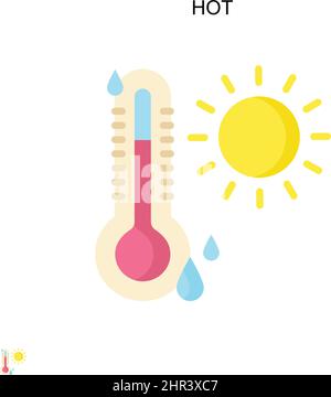 Icône de vecteur simple à chaud.Modèle de conception de symbole d'illustration pour élément d'interface utilisateur Web mobile. Illustration de Vecteur