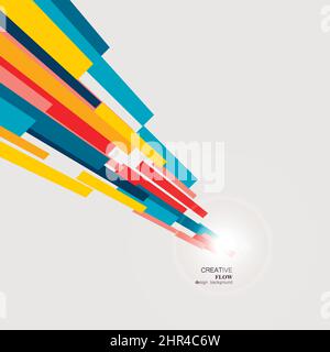 Lignes droites abstraites de style vectoriel moderne Illustration de Vecteur