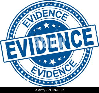 L'élément de preuve grunge le tampon en caoutchouc sur l'illustration vectorielle blanche Illustration de Vecteur