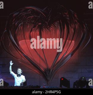 DJ Armin van Buuren se produit à Madison Square Garden, New York Banque D'Images