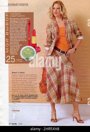 The Inside of Russian magazine 'Burda' 07/2006. Banque D'Images