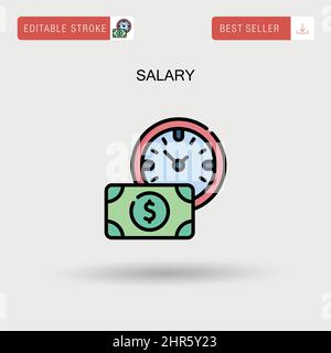 Icône de vecteur simple de salaire. Illustration de Vecteur