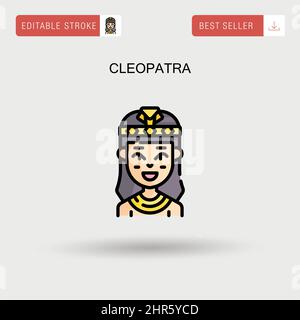 Icône de vecteur simple Cleopatra. Illustration de Vecteur