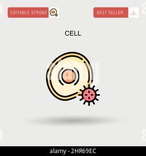 Icône de vecteur simple de cellule. Illustration de Vecteur