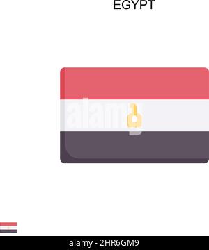 Égypte icône de vecteur simple.Modèle de conception de symbole d'illustration pour élément d'interface utilisateur Web mobile. Illustration de Vecteur