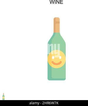 Icône vecteur simple vin.Modèle de conception de symbole d'illustration pour élément d'interface utilisateur Web mobile. Illustration de Vecteur