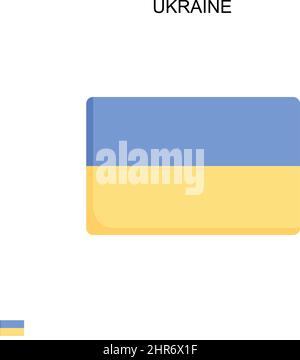 Ukraine simple vecteur icône. Modèle de conception de symbole d'illustration pour élément d'interface utilisateur Web mobile. Illustration de Vecteur