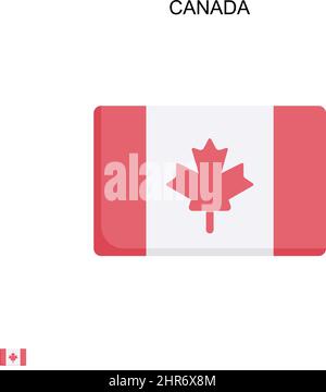 Icône de vecteur simple Canada. Modèle de conception de symbole d'illustration pour élément d'interface utilisateur Web mobile. Illustration de Vecteur