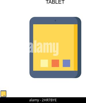Icône de vecteur simple de la tablette.Modèle de conception de symbole d'illustration pour élément d'interface utilisateur Web mobile. Illustration de Vecteur