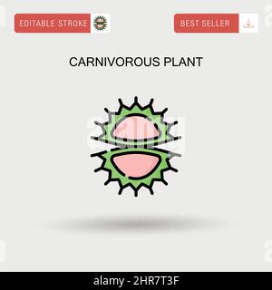 Plante carnivore simple icône de vecteur. Illustration de Vecteur