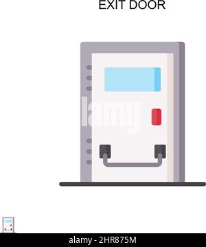 Icône de vecteur simple de porte de sortie. Modèle de conception de symbole d'illustration pour élément d'interface utilisateur Web mobile. Illustration de Vecteur