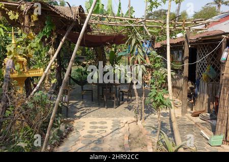 Siem Reap, Cambodge, petite ferme familiale dans la campagne rurale près de Siem Reap Banque D'Images