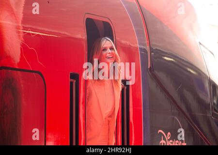 25 février 2022, Rome, Italie: Serena Autieri participe à la séance photo du film ''Rouge'' à la gare Termini de Rome (Credit image: © Matteo Nardone/Pacific Press via ZUMA Press Wire) Banque D'Images