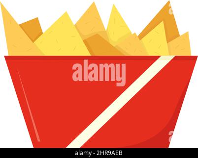 Nachos en paquet isolé sur fond blanc Illustration de Vecteur