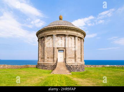 Le temple de Mussenden perché sur une falaise partie de la propriété de Downhill Downhill Comté de Demesne Londonderry Irlande du Nord Royaume-Uni GB Europe Banque D'Images