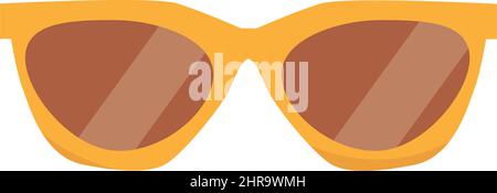 Lunettes de soleil de style plat isolées sur fond blanc Illustration de Vecteur