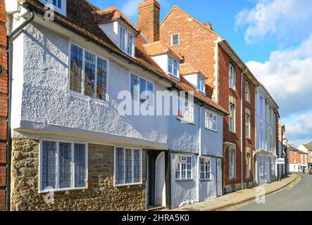 Maisons d'époque sur East St Helen Street, Abingdon-on-Thames, Oxfordshire, Angleterre, Royaume-Uni Banque D'Images