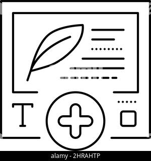 contenu du texte illustration vectorielle de l'icône de ligne ugc Illustration de Vecteur