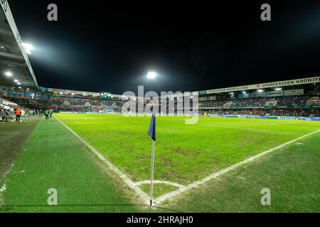Randers, Danemark. 24th, février 2022. Le stade Cepheus Park vu lors du match de l'UEFA Europa Conference League entre Randers FC et Leicester City à Randers. (Crédit photo: Gonzales photo - Balazs Popal). Banque D'Images