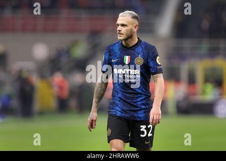 20 février 2022, Milan, Italie: Italie, Milan, février 20 2022: Federico DiMarco (Credit image: © Fabrizio Andrea Bertani/Pacific Press via ZUMA Press Wire) Banque D'Images
