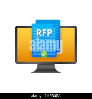 Demande d'appel d'offres pour le document de proposition. Illustration du stock vectoriel. Illustration de Vecteur