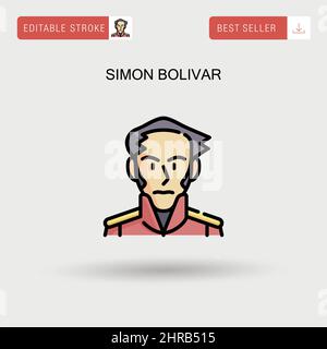 Simon bolivar simple vecteur icône. Illustration de Vecteur