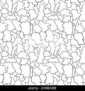 kintsugi art sans couture motif de éclats et de fragments de barbes différents avec des lignes fines. Illustration de Vecteur